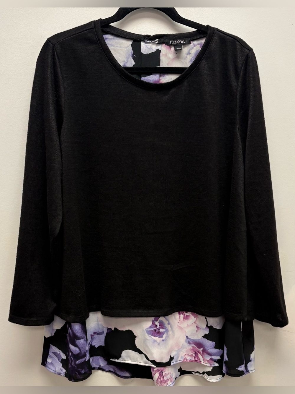 4 for $25 🌸 Roz & Ali Floral Layered Blouse Size XL 🌸
